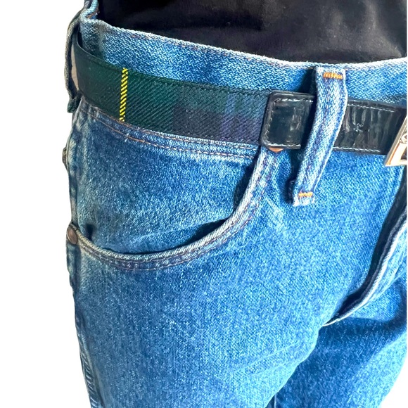 Dolce & Gabbana VINTAGE Tartan Plaid and Patent Belt 36” by 1” - Picture 5 of 14